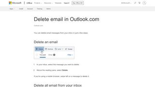 
                            12. Delete email in Outlook.com - Outlook - Office Support - Office 365