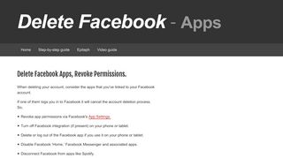 
                            12. Delete Facebook Apps. Revoke App Permissions.