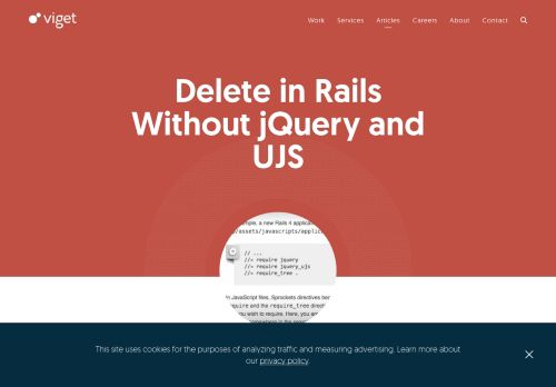 
                            13. Delete in Rails Without jQuery and UJS | Viget