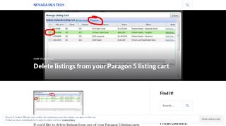 
                            10. Delete listings from your Paragon 5 listing cart – Nevada MLS Tech