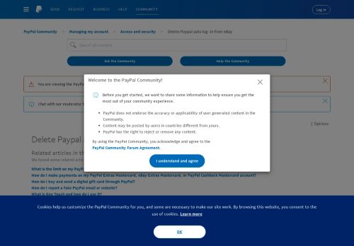 
                            6. Delete Paypal auto log-in from eBay - PayPal Community