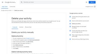 
                            2. Delete searches & other activity - Computer - Google ...