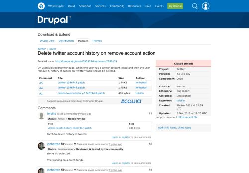 
                            10. Delete twitter account history on remove account action [#1346744 ...