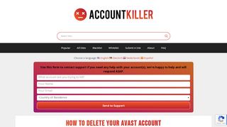 
                            11. Delete your Avast account | accountkiller.com