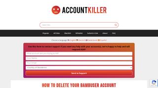 
                            10. Delete your Bambuser account | accountkiller.com