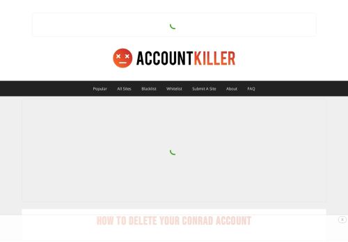 
                            13. Delete your Conrad account | accountkiller.com