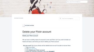 
                            1. Delete your Flickr account - Flickr Help