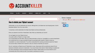 
                            8. Delete your Flipkart account | accountkiller.com