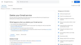 
                            1. Delete your Gmail service - Computer - Google Account Help