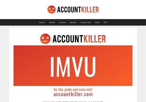 
                            10. Delete your IMVU account | accountkiller.com