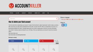 
                            12. Delete your Keek account | accountkiller.com