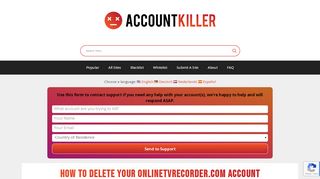 
                            7. Delete your OnlineTVRecorder.com account | accountkiller.com