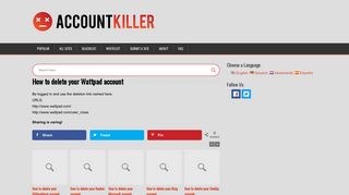 
                            13. Delete your Wattpad account | accountkiller.com