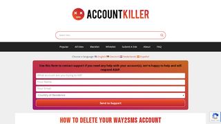 
                            10. Delete your Way2sms account | accountkiller.com