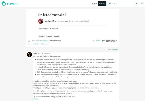 
                            6. Deleted tutorial — Steemit