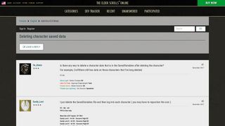 
                            3. Deleting character saved data — Elder Scrolls Online