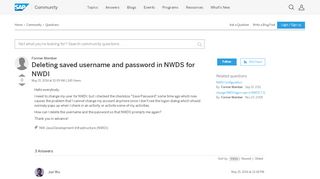 
                            2. Deleting saved username and password in NWDS for NWDI - archive SAP