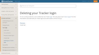 
                            13. Deleting your Tracker login - Pivotal Tracker