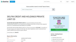 
                            5. DELFIN CREDIT AND HOLDINGS PRIVATE LIMIT ED - ClearTax