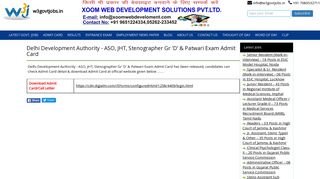 
                            12. Delhi Development Authority - ASO, JHT, Stenographer Gr 'D ...
