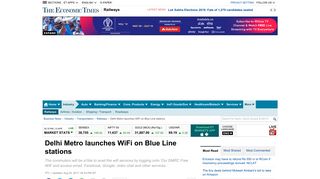 
                            11. Delhi Metro launches WiFi on Blue Line stations - The Economic Times