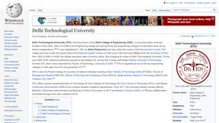 
                            7. Delhi Technological University - Wikipedia