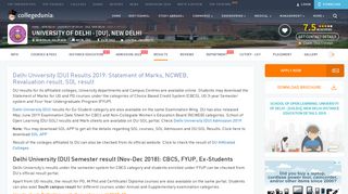 
                            7. Delhi University (DU) Results 2019: Statement of Marks, NCWEB ...