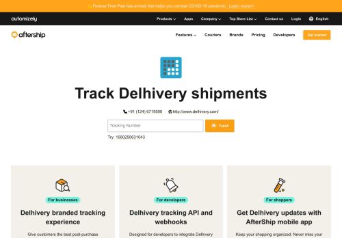 
                            10. Delhivery Tracking - AfterShip