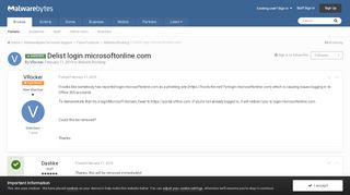 
                            11. Delist login.microsoftonline.com - Website Blocking - Malwarebytes ...