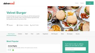 
                            8. delivereasy: Gourmet Burgers Delivered | Velvet Burger