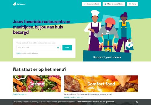 
                            7. Deliveroo: Gerechten bezorgd van restaurant dichtbij jou