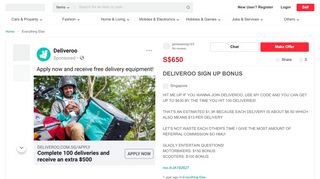 
                            7. DELIVEROO SIGN UP BONUS, Everything Else on Carousell