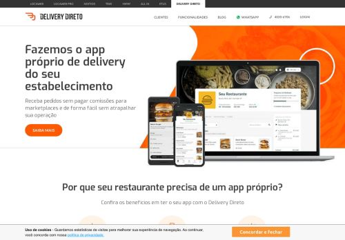 
                            2. Delivery Direto - Plataforma online de Delivery para Restaurantes