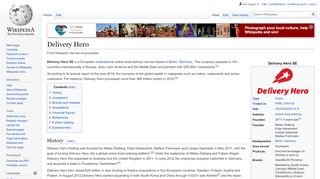 
                            9. Delivery Hero - Wikipedia