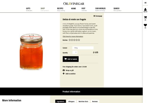 
                            13. Delizia di miele con fragole | Shop | - Oil & Vinegar