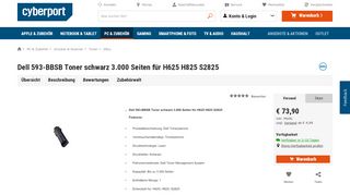 
                            2. Dell 593-BBSB Toner schwarz 3.000 Seiten für H625 H825 S2825 ++ ...