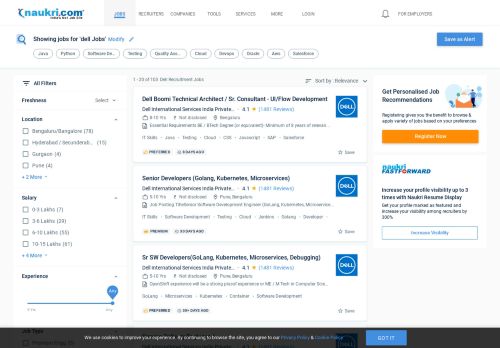 
                            3. Dell Careers - Jobs in Dell - Naukri.com