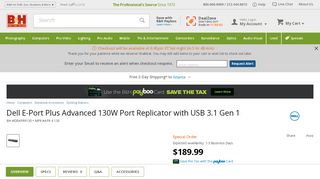 
                            10. Dell E-Port Plus Advanced 130W Port Replicator APR II 130 B&H