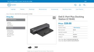 
                            6. Dell E-Port Plus Docking Station (CY640)