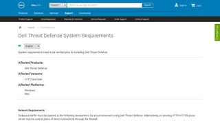 
                            7. Dell Threat Defense System Requirements | Dell US
