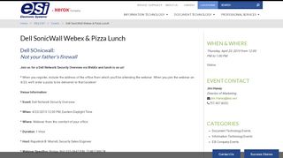 
                            13. Dell Webex & Pizza Lunch - ESI.Net