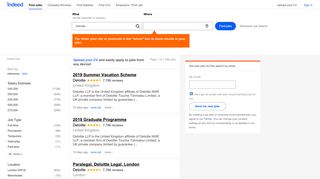 
                            7. Deloitte Jobs - February 2019 | Indeed.co.uk