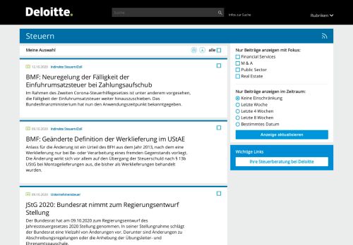 
                            10. Deloitte Tax-News: Steuern