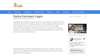 
                            9. Delta Extranet Login | Login Assistants