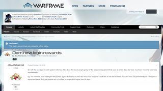 
                            2. Dem new login rewards - General Discussion - Warframe Forums