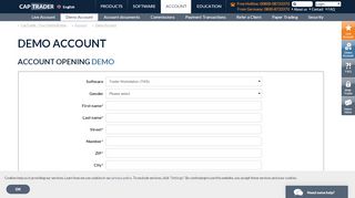 
                            10. Demo Account - captrader.com