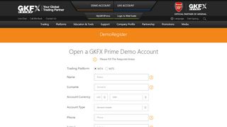 
                            8. Demo Account - GKFX Prime