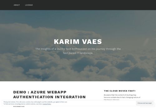 
                            8. Demo : Azure Webapp Authentication Integration – Karim Vaes