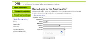 
                            6. Demo-Login für die Administration - OTiS Elternsprechtag - online ...