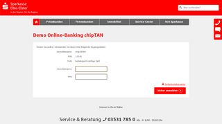 
                            5. Demo Online-Banking chipTAN - Sparkasse Elbe-Elster